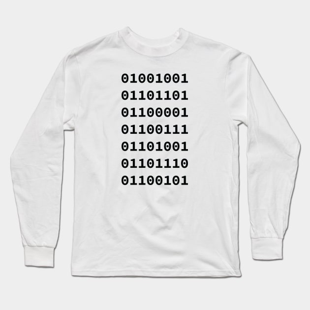 BINARY BEAT: IMAGINE Long Sleeve T-Shirt by encip